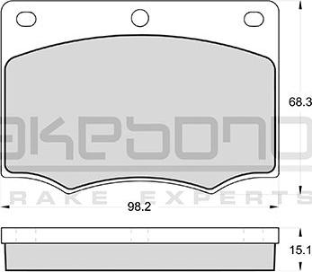 Akebono AN-4151KE - Гальмівні колодки, дискові гальма autocars.com.ua