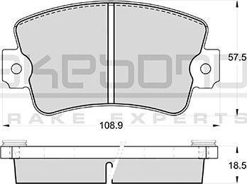 Akebono AN-4153WK - Гальмівні колодки, дискові гальма autocars.com.ua