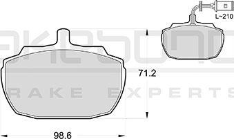 Akebono AN-4154WK - Тормозные колодки, дисковые, комплект autodnr.net