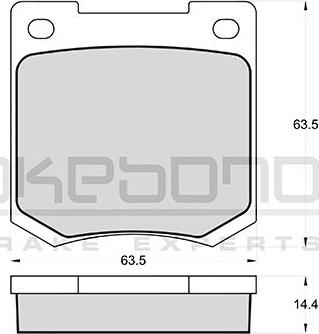 Akebono AN-4159KE - Гальмівні колодки, дискові гальма autocars.com.ua