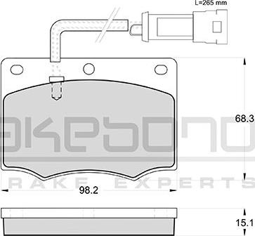 Akebono AN-4161WKE - Тормозные колодки, дисковые, комплект avtokuzovplus.com.ua