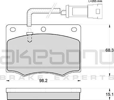 Akebono AN-4161WK - Тормозные колодки, дисковые, комплект avtokuzovplus.com.ua