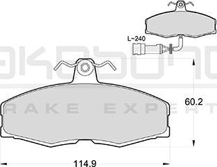 Akebono AN-4163WKE - Тормозные колодки, дисковые, комплект autodnr.net