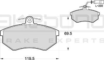 Akebono AN-4169WKE - Гальмівні колодки, дискові гальма autocars.com.ua