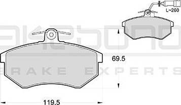 Akebono AN-4169WK - Гальмівні колодки, дискові гальма autocars.com.ua