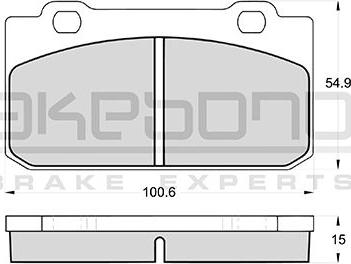Akebono AN-4171WKE - Тормозные колодки, дисковые, комплект autodnr.net