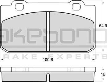 Akebono AN-4171WK - Тормозные колодки, дисковые, комплект autodnr.net