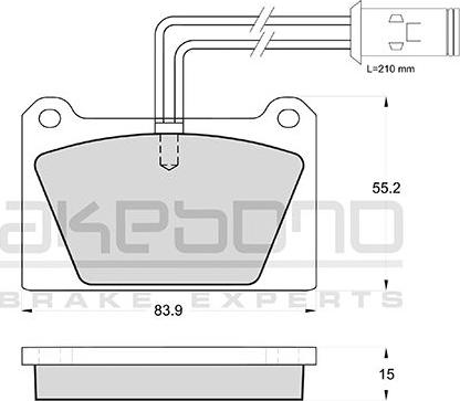 Akebono AN-4173WKE - Гальмівні колодки, дискові гальма autocars.com.ua