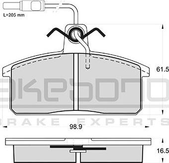 Akebono AN-4174WKE - Гальмівні колодки, дискові гальма autocars.com.ua