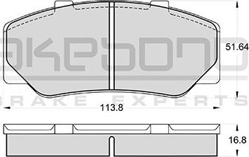 Akebono AN-4175K - Гальмівні колодки, дискові гальма autocars.com.ua