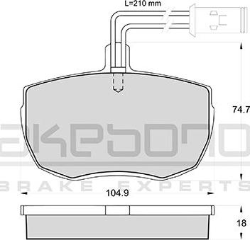 Akebono AN-4181WKE - Гальмівні колодки, дискові гальма autocars.com.ua