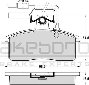 Akebono AN-4189WKE - Гальмівні колодки, дискові гальма autocars.com.ua