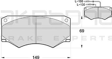 Akebono AN-4202WKE - Гальмівні колодки, дискові гальма autocars.com.ua