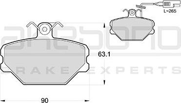 Akebono AN-4214WKE - Гальмівні колодки, дискові гальма autocars.com.ua