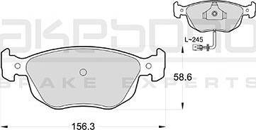 Akebono AN-4234WK - Тормозные колодки, дисковые, комплект avtokuzovplus.com.ua