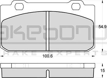 Akebono AN-4235WKE - Гальмівні колодки, дискові гальма autocars.com.ua