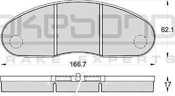 Akebono AN-4244WKE - Гальмівні колодки, дискові гальма autocars.com.ua