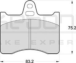 Akebono AN-4252KE - Гальмівні колодки, дискові гальма autocars.com.ua