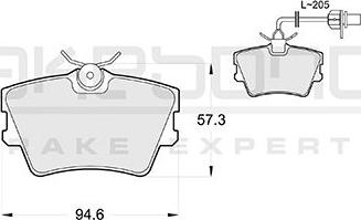 Akebono AN-4256WKE - Гальмівні колодки, дискові гальма autocars.com.ua