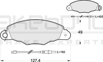 Akebono AN-4263WK - Гальмівні колодки, дискові гальма autocars.com.ua