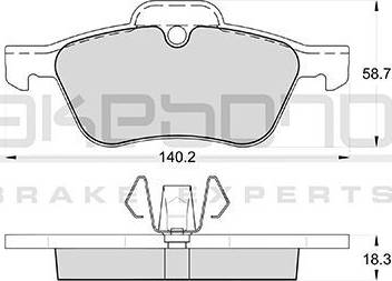 Akebono AN-4275K - Тормозные колодки, дисковые, комплект avtokuzovplus.com.ua