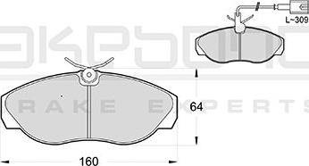 Akebono AN-4293WKE - Тормозные колодки, дисковые, комплект avtokuzovplus.com.ua