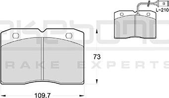 Akebono AN-4295WKE - Гальмівні колодки, дискові гальма autocars.com.ua