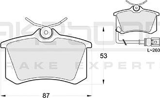 Akebono AN-4300WKE - Тормозные колодки, дисковые, комплект avtokuzovplus.com.ua