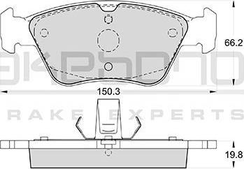 Akebono AN-4311K - Тормозные колодки, дисковые, комплект autodnr.net