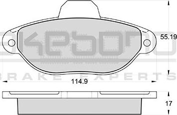 Akebono AN-4322WKE - Гальмівні колодки, дискові гальма autocars.com.ua