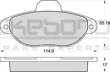 Akebono AN-4322WK - Гальмівні колодки, дискові гальма autocars.com.ua