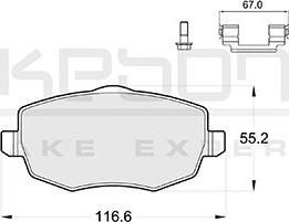 Akebono AN-4366KE - Гальмівні колодки, дискові гальма autocars.com.ua