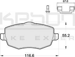 Akebono AN-4366K - Гальмівні колодки, дискові гальма autocars.com.ua