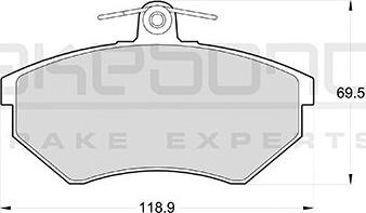 Akebono AN-4372KE - Гальмівні колодки, дискові гальма autocars.com.ua