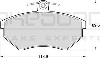 Akebono AN-4372K - Тормозные колодки, дисковые, комплект avtokuzovplus.com.ua