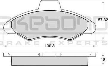 Akebono AN-4375KE - Гальмівні колодки, дискові гальма autocars.com.ua
