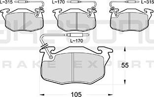 Akebono AN-4385WKE - Тормозные колодки, дисковые, комплект autodnr.net