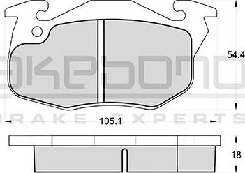 Akebono AN-4394WK - Тормозные колодки, дисковые, комплект autodnr.net