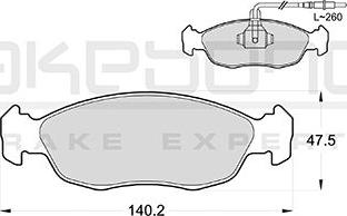 Akebono AN-4395WKE - Тормозные колодки, дисковые, комплект autodnr.net