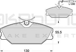 Akebono AN-4396WKE - Гальмівні колодки, дискові гальма autocars.com.ua