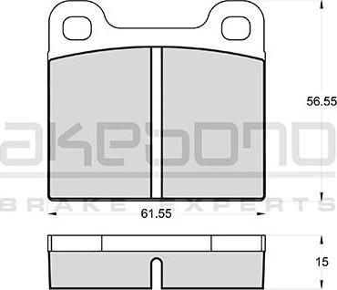 Akebono AN-4402KE - Тормозные колодки, дисковые, комплект avtokuzovplus.com.ua