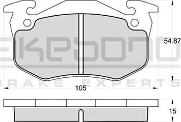 Akebono AN-4403WKE - Тормозные колодки, дисковые, комплект avtokuzovplus.com.ua