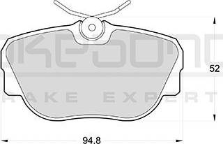 Akebono AN-4417K - Тормозные колодки, дисковые, комплект avtokuzovplus.com.ua