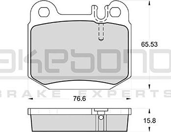 Akebono AN-4422KE - Тормозные колодки, дисковые, комплект autodnr.net