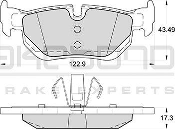 Akebono AN-4428K - Тормозные колодки, дисковые, комплект avtokuzovplus.com.ua