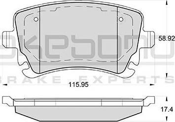 Akebono AN-4438K - Гальмівні колодки, дискові гальма autocars.com.ua