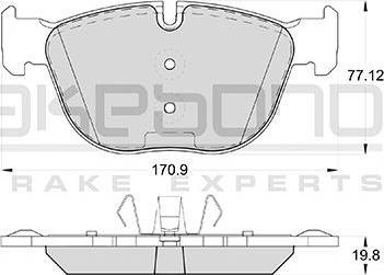 Akebono AN-4446K - Тормозные колодки, дисковые, комплект avtokuzovplus.com.ua