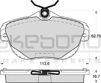 Akebono AN-4449KE - Гальмівні колодки, дискові гальма autocars.com.ua