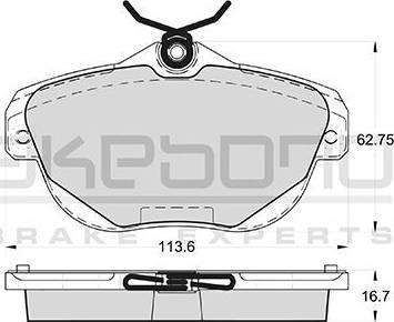 Akebono AN-4449K - Гальмівні колодки, дискові гальма autocars.com.ua