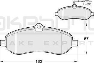 Akebono AN-4452WKE - Тормозные колодки, дисковые, комплект avtokuzovplus.com.ua